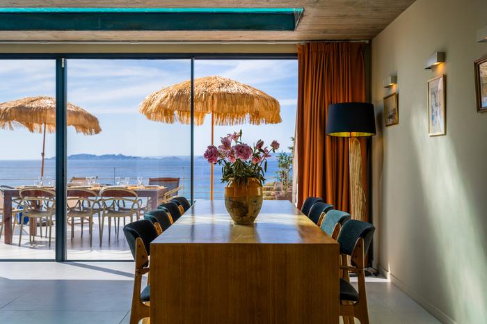 Terrasse et salle à manger face à la mer - Villa Bonne Brise