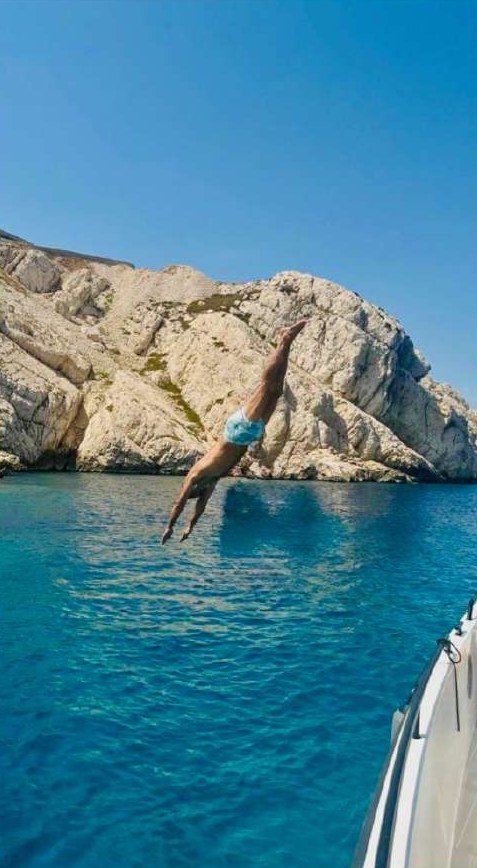Plongeon depuis le bateau